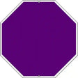 Purple Dye Sublimation Octagon Metal Novelty Stop Sign BS-1008 12" Sign (BS)