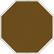Brown Dye Sublimation Octagon Metal Novelty Stop Sign BS-1009