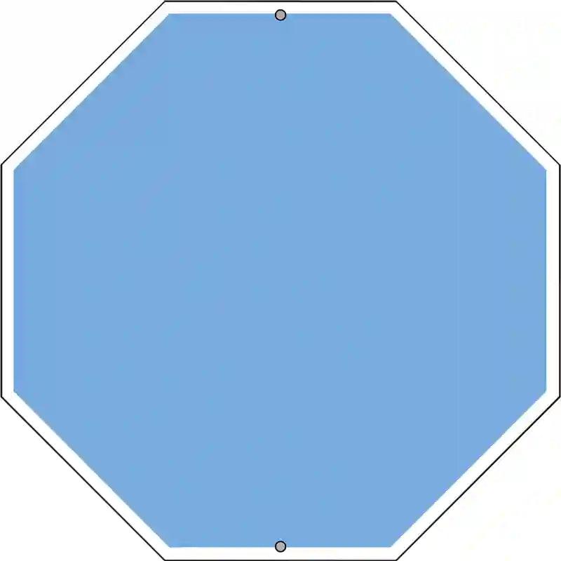 Light Blue Dye Sublimation Octagon Metal Novelty Stop Sign BS-1010