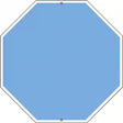 Light Blue Dye Sublimation Octagon Metal Novelty Stop Sign BS-1010