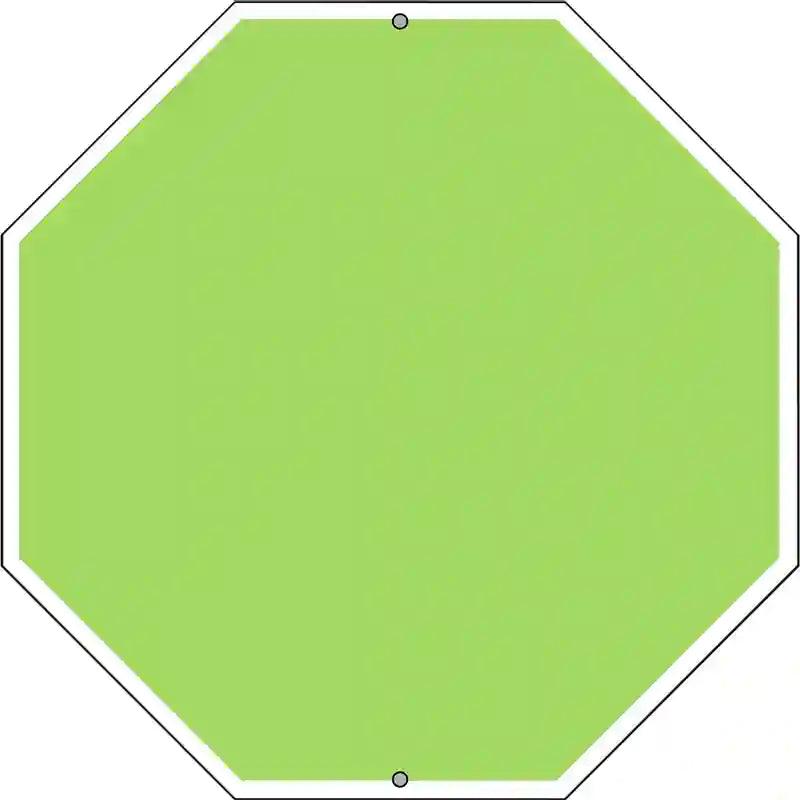 Lime Green Dye Sublimation Octagon Metal Novelty Stop Sign BS-1011 12" Sign (BS)