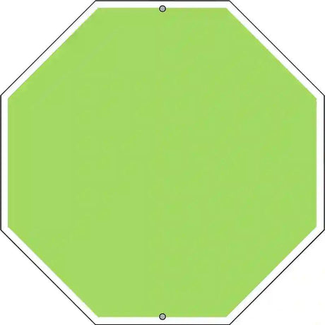 Lime Green Dye Sublimation Octagon Metal Novelty Stop Sign BS-1011
