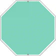 Mint Dye Sublimation Octagon Metal Novelty Stop Sign BS-1014 12" Sign (BS)
