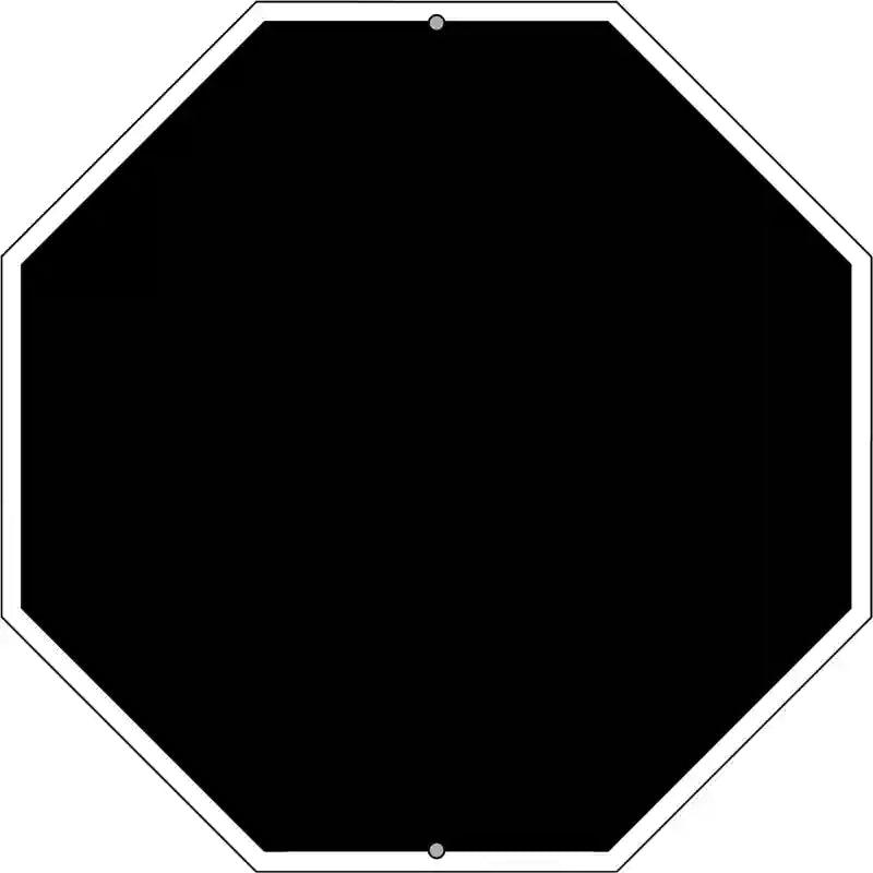 Black Dye Sublimation Octagon Metal Novelty Stop Sign BS-1015 12" Sign (BS)