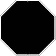 Black Dye Sublimation Octagon Metal Novelty Stop Sign BS-1015 12" Sign (BS)