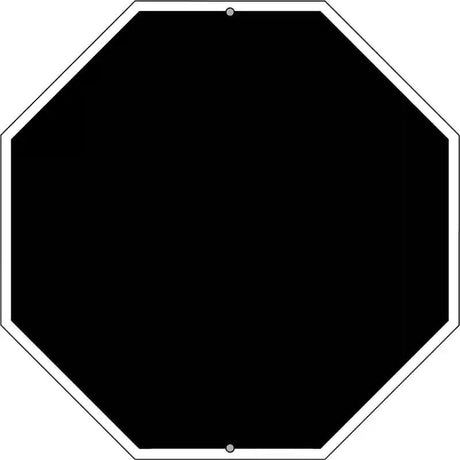 Black Dye Sublimation Octagon Metal Novelty Stop Sign BS-1015
