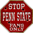 Penn State Fans Only Metal Novelty Octagon Stop Sign BS-326
