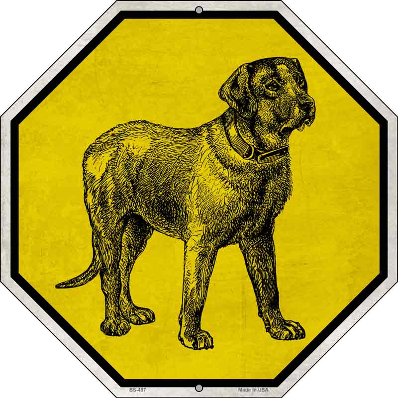 Labrador Retriever Dog Sketch Novelty Metal Octagon Sign 12" Sign (BS)