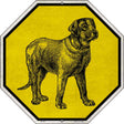 Labrador Retriever Dog Sketch Novelty Metal Octagon Sign 12" Sign (BS)