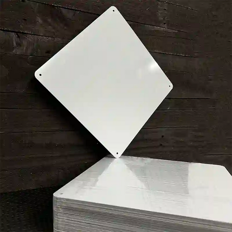 BULK-CX-000 White Dye Sublimation 16.5" Novelty Metal Crossing Sign 100pc