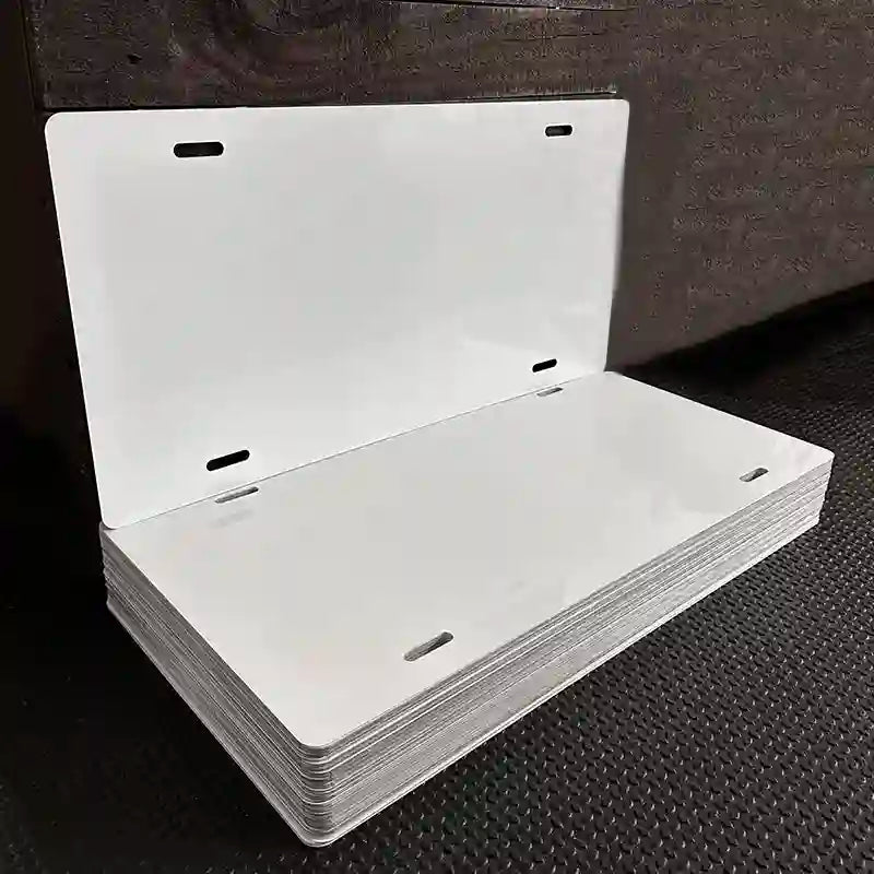 White Dye Sublimation Blank 12" x 24" Metal Large License Plate Sign - 100 Pack BULK-LLP-000 24" x 12" Large (LLP)
