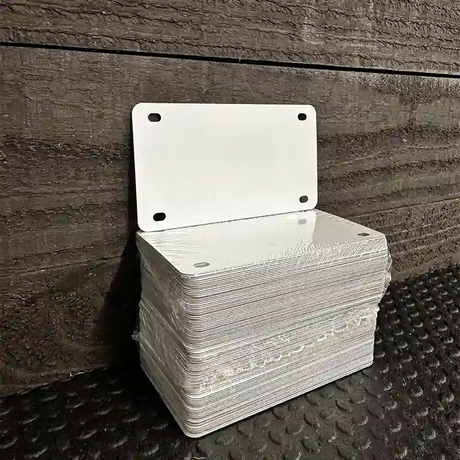 BULK-MLP-000 White Dye Sublimation 2.2" x 4" Novelty Mini License Plate 100pc