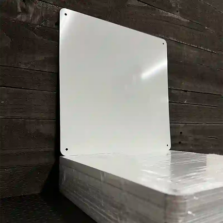 BULK-SQ-000 White Dye Sublimation 12" Novelty Metal Square Sign 100pc