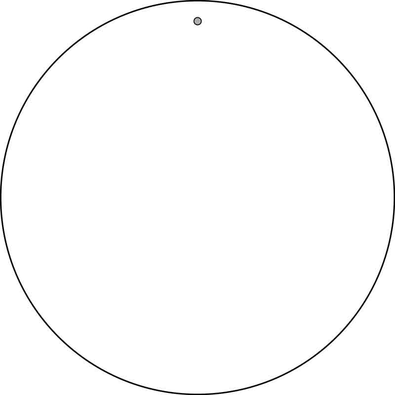 White Dye Sublimation 12" Novelty Metal Circular Sign