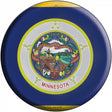 Minnesota State Flag Metal Circular Sign 12" (C)