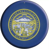 Nebraska State Flag Metal Circular Sign 12" (C)