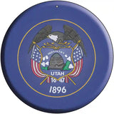 Utah State Flag Metal Circular Sign 12" (C)