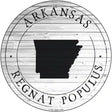 Arkansas Regnat Populus Novelty Metal Circle Sign C-1794 12" (C)
