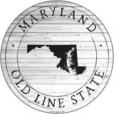 Maryland Old Line State Novelty Metal Circle Sign C-1810 12" (C)