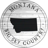 Montana Big Sky Country Novelty Metal Circle Sign C-1816 12" (C)