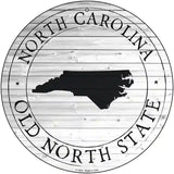 North Carolina Old North State Novelty Metal Circle Sign C-1823 12" (C)