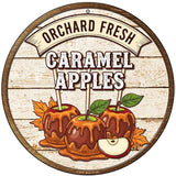 Caramel Apples Novelty Metal Circular Sign C-2079