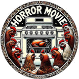 Horror Movie Novelty Metal Circular Sign C-2082