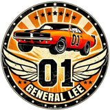 01 General Lee Novelty Metal Circular Sign C-2089