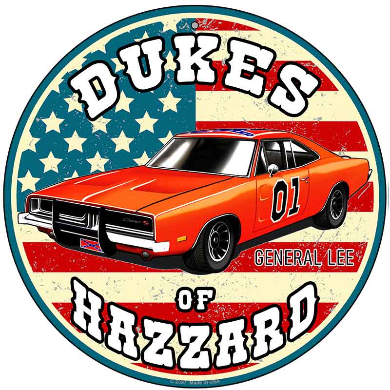 Dukes of Hazzard Novelty Metal Circular Sign C-2097