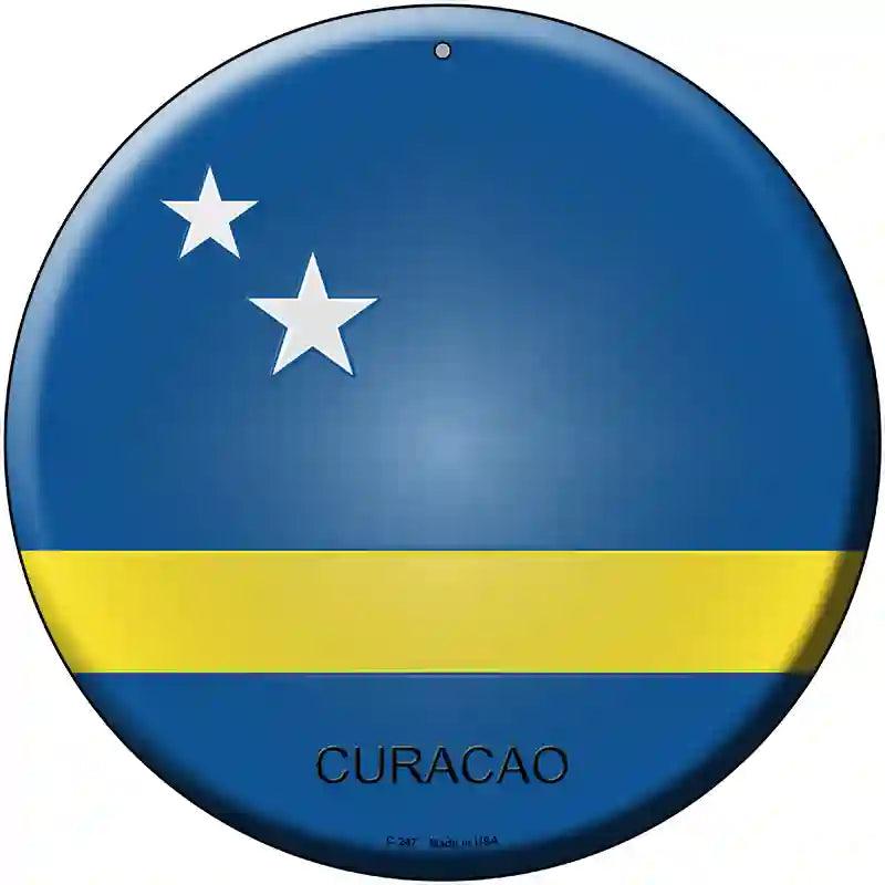 Curacao Country Novelty Metal Circular Sign 12" (C)