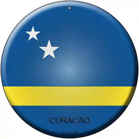 Curacao Country Novelty Metal Circular Sign 12" (C)
