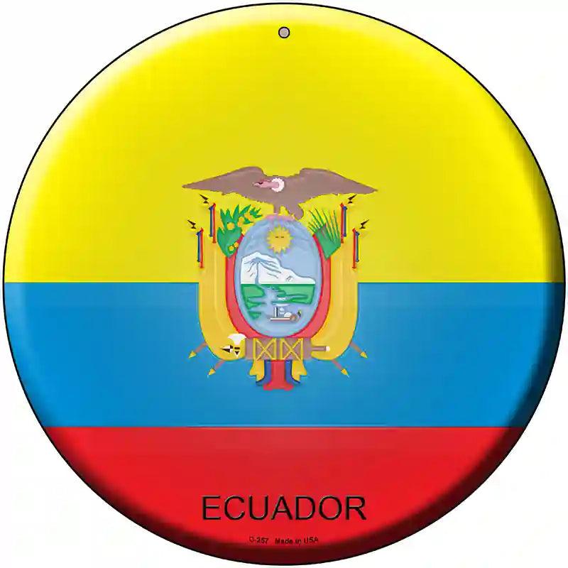 Ecuador Country Novelty Metal Circular Sign 12" (C)