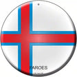 Faroes Country Novelty Metal Circular Sign 12" (C)