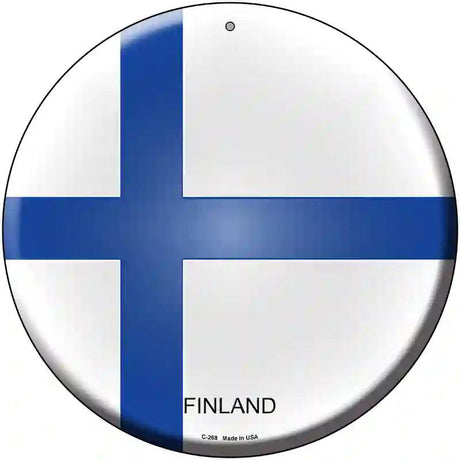 Finland Country Novelty Metal Circular Sign 12" (C)