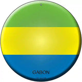 Gabon Country Novelty Metal Circular Sign 12" (C)