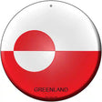 Greenland Country Novelty Metal Circular Sign 12" (C)