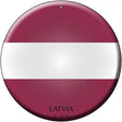 Latvia Country Novelty Metal Circular Sign 12" (C)