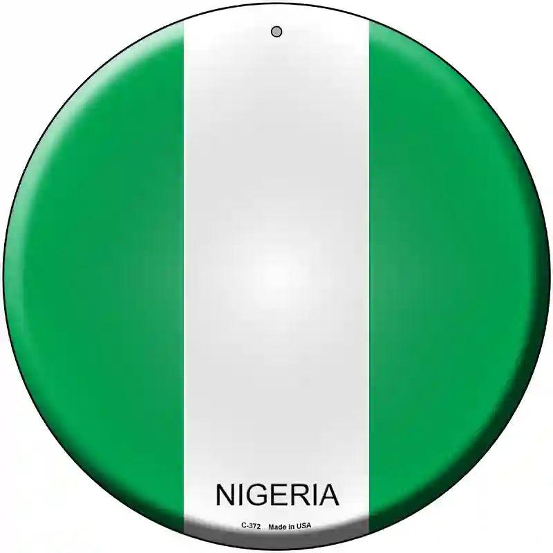 Nigeria Country Novelty Metal Circular Sign 12" (C)