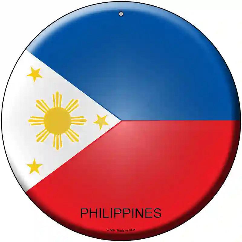 Philippines Country Novelty Metal Circular Sign 12" (C)