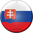 Slovak Republic Country Novelty Metal Circular Sign 12" (C)