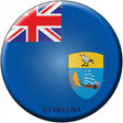 St Helena Country Novelty Metal Circular Sign 12" (C)