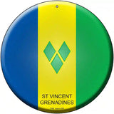 St Vincent Grenadines Country Novelty Metal Circular Sign 12" (C)