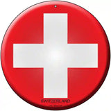 Switzerland Country Novelty Metal Circular Sign 12" (C)