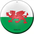 Wales Country Novelty Metal Circular Sign 12" (C)