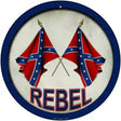 Rebel Novelty Metal Circular Sign 12" (C)