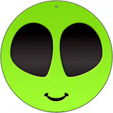 Alien Smile Face Novelty Metal Circular Sign 12" (C)
