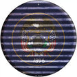 Utah Flag Corrugated Effect Novelty Circular Sign 12" (C)