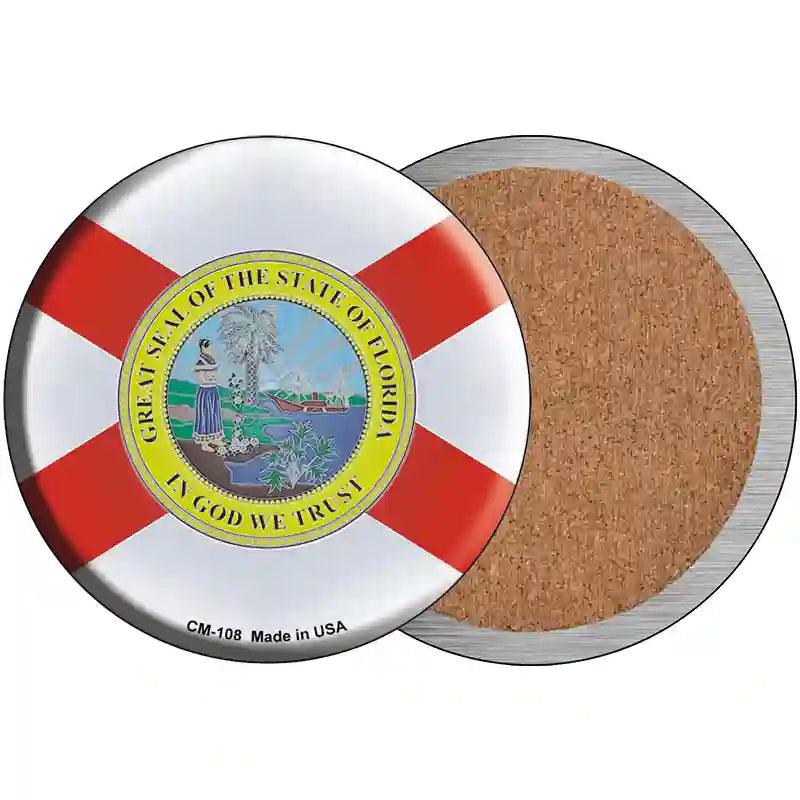 Florida State Flag Metal Circular Sign 3.5" (CC)