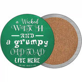 Wicked Witch and Grumpy Toad Novelty Circular Sign 3.5" (CC)