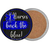 Nurses Back The Blue Novelty Metal Circular Sign 3.5" (CC)